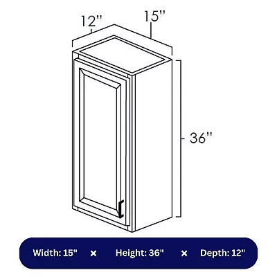 Kitchen Cabinet Aspen White Shaker 9x36  Single Door Wall Cabinet (ASP-W0936) • $182.54