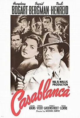 Casablanca - Movie Poster: Regular (Size: 24 Inches X 36) • $13.49