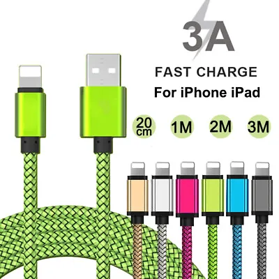 2m 3m Long USB Fast Charge Charger Cable For IPhone 14 13 12 11 7 8 6 IPad Cord • $7.96