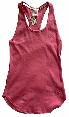 🩷NWT Victoria's Secret PINK Ribbed Tank Top-Pink-Size XS • $10.28