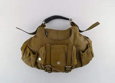 Vintage Women's YSL YVES SAINT LAURENT RIVE GAUCHE Olive Brown Leather Hand Bag • $1250