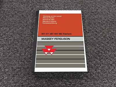 Massey Ferguson 451 471 481 491 492 Tractors Shop Service Repair Manual • $279.73