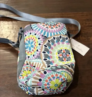 Vera Bradley Lighten Up Water Bottle Cross Body Blue NWT Gray Pattern • $24.99