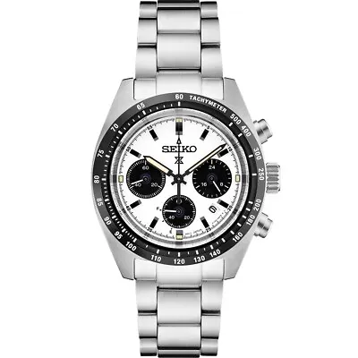 $439.90 • Buy New Seiko Prospex Speedtimer White Dial Stainless Steel Bracelet Watch SSC813