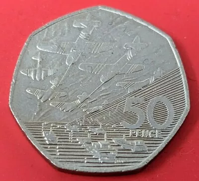 Royal Mint 1994 50p 50 Pence Battle Of Britain Old Almost Uncirculated AUnc • £3.99