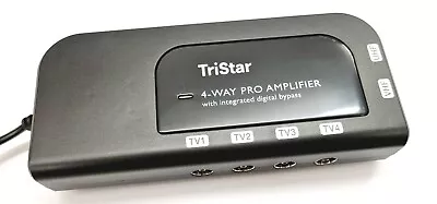 4 WAY Tristar  AERIAL AMPLIFIER TV RADIO Signal Booster Splitter Ariel Arial • £26.99