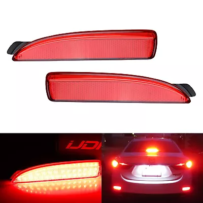 Red Lens 90-SMD LED Bumper Reflector Marker Tail/Brake Lights For Mazda 3 5 6 • $35.99