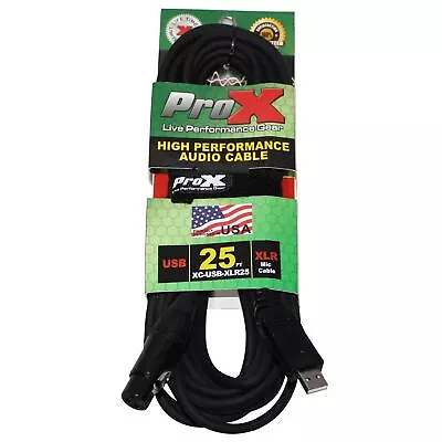 ProX XC-USB-XLR25 25FT XLR-F To USB High Performance Audio Cable • $43.99