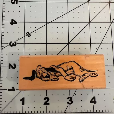 Vintage Sleeping Hound Dog Rubber Stamp By Art Impressions • $4.79