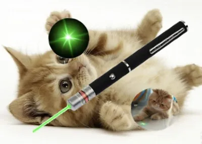 Laser Teaser Pen Cat Pointer Kitten Play Toy Mouse Projecting Flash Fun Green Uk • £4.25