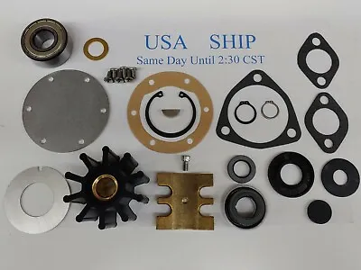 Rebuild Kit For Perkins Marine Sea Water Pump 2488275 Jabsco 9700-01 W / Gaskets • $192