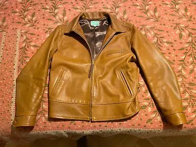 Levi’s Vintage Clothing 1940’s Leather Jacket Medium Made In Italy  Aero • £239.99