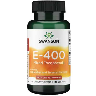 Swanson Vitamin E Mixed Tocopherols 400 Iu 100 Softgels • $16.65
