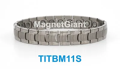 High Power Mens Magnetic Titanium Bracelet (5000 Gauss Magnets)  • $55