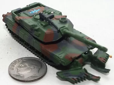 Small Micro Machine M-1 Abrams Tank With Anti-Mine Plow In Green Camouflage  • $7.50