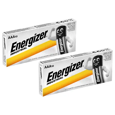 Energizer Industrial AAA LR03 MN2400 1.5V Alkaline Batteries X 20 *Long Expiry* • £6.99