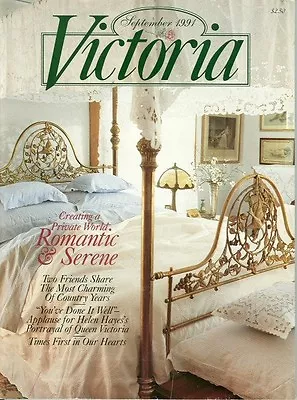 Victoria Magazine September 1991~Creating A Private World~Romantic & Serene-NR • $10.99