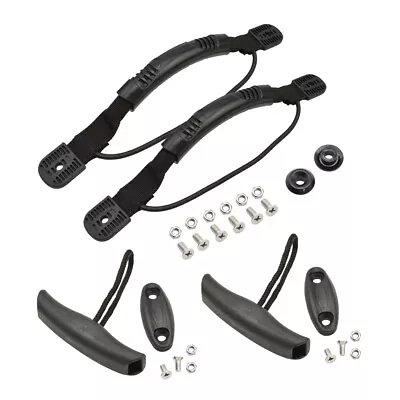 2X Canoe Boat Kayak Side Mount Carry Handles With Pull T-Handle & Cord & Pad Eye • $19.73