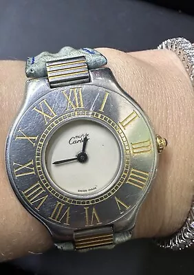 Must De Cartier Watch With Original Strap From Cartier • $800