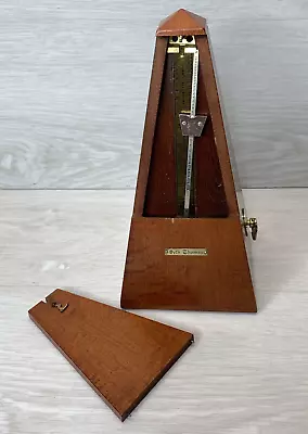 Vintage Seth Thomas Metronome De Maelzel Wood Key Wound Music Timer - Working • $96