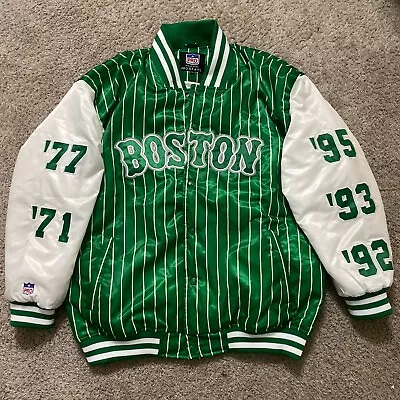 Boston Celtics Varsity Jacket NBA Pro Stars Vintage Satin Basketball Jacket • $139.99