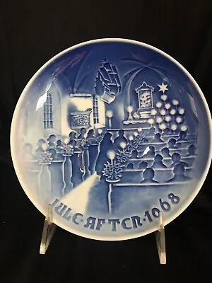1968 Bing And Grondahl B & G Christmas Plate Christmas In Church Mint Condition • $11