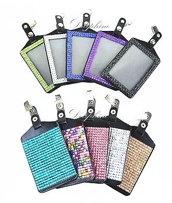 Full Bling Multi-Colors Vertical ID Badge Holder With Alligator Clip • $4.99