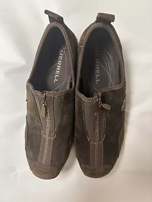 Women’s Merrell Barrado Zip Up Slip On Brown Shoes Size 8 • $39.99