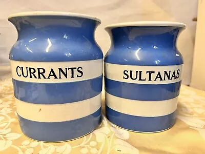 T G Green Cornish Ware Currants & Sultanas  Storage Jar X 2 • £0.99