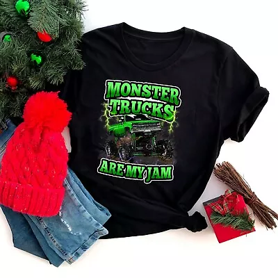 Cool Awesome Monster Trucks Are My Jam Monster Truck Party T-Shirt • $18.99