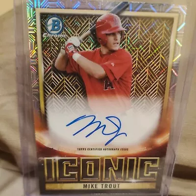 Mike Trout  -  2023 Bowman Chrome Bowman Iconic Autograph    • $58