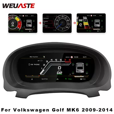 Digital Display LCD Instrument Screen Cluster For Volkswagen Golf MK6 2009-2014 • $569.47