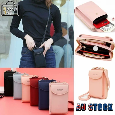 $6.79 • Buy Women PU Small Crossbody Cell Phone Case Pouch Purse Wallet  Shoulder Bag