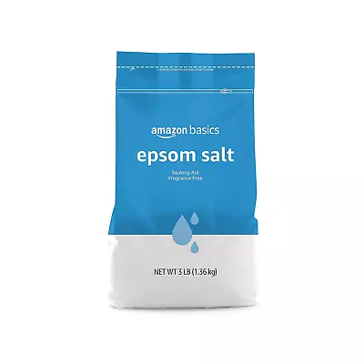 Amazon Basics Epsom Salt Soak Magnesium Sulfate USP 3 Pound 1-Pack • $12.99