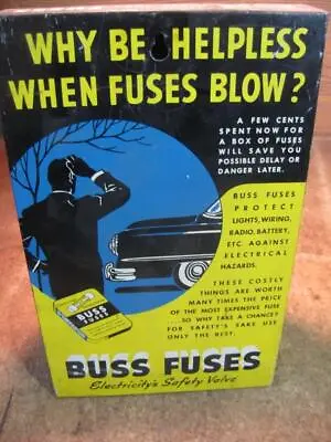 Vintage Buss Auto Fuse Cabinet Store Display Sign • $75