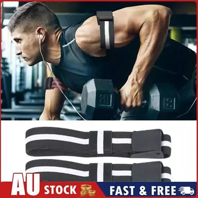 BFR Occlusion Bands Bodybuilding BFR Training Belts For Men Women (Black) AU • $12.59