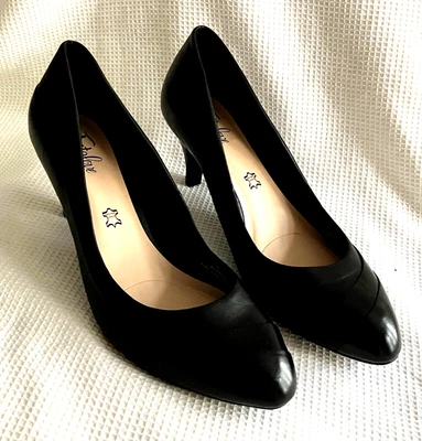 £14.99 • Buy Size 8 Court Shoes By Footglove At M&S Black Leather 3'' Heels FREE Delivery