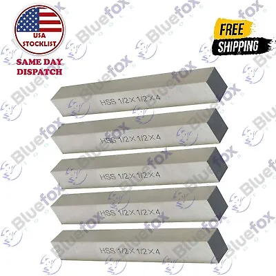 5 Pc 1/2'' X 1/2'' X 4'' HSS( M2) Square Tool Bit Lathe Fly Cutter Mill Blank  • $37.90