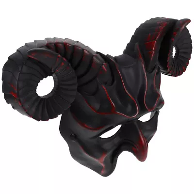 Demon Halloween Masquerade Half Ram Horn Devil Cosplay Costume - Dark Red-LE • $25.96