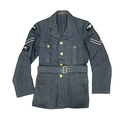 Vintage 1951 RAF Other Airman Jacket Wool Service Uniform KC Tunic Size 7 [GH05] • £89.95