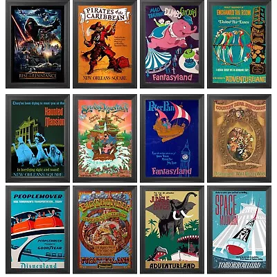 Disney Parks FRAMED Attraction Posters 12 X18 - CHOOSE YOUR OWN • $39.99