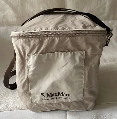 'S Max Mara Cloth Bag - Beige + Dark Brown Strap • £35