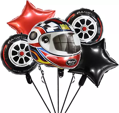 Helmet Tire Balloons Race Car Balloons Race Car Wheels Birthday Party Supplies B • $17.99