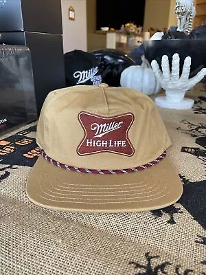 NEW Miller High Life Beer Rope Relaxed Fit Retro Vintage Mens Snapback Cap Hat • $23.99