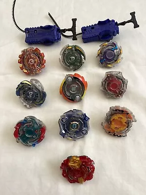 Beyblade Burst Bulk Lot Of 10 With 3 Launchers • $29