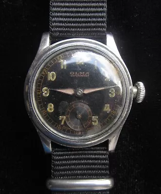 Watch Vintage German -OLMA- MILITARY.WEHRMACHT WWII.Stainless Steel. • $210