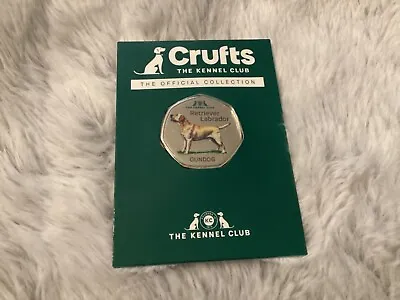 Official Crufts Kennel Club Retriever Labrador Commemorative 50p Shape Coin • £8.99