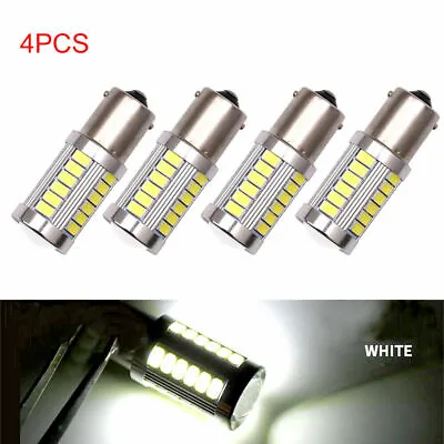 LED Car 4x White Bulb BA15S P21W 1156 Backup Reverse Light 33-SMD 5630 7527 1159 • $9.99