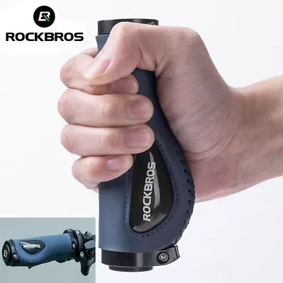 ROCKBROS Bike Handlebar Grips Double Lock-on Non-slip Liquid Silicone Soft Grips • $15.99