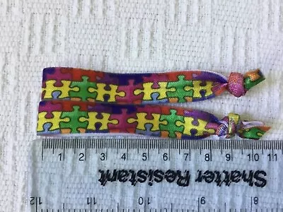 £1.90 • Buy Autism Diversity Support 2x Stretchy Multicolour Puzzle Wristband Women 18cm 7in